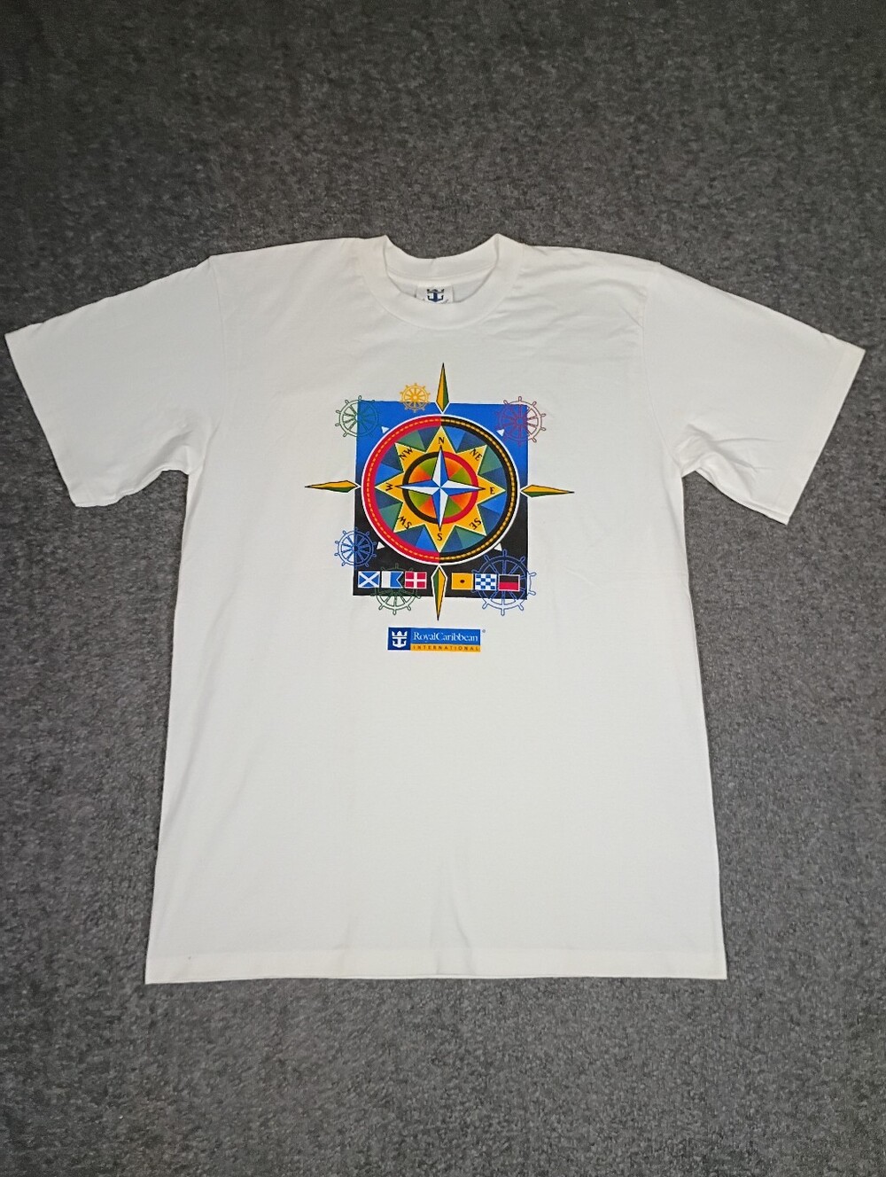 Vintage Royal Caribbean International Compass Graphic T Shirt Mens XXL Cruise